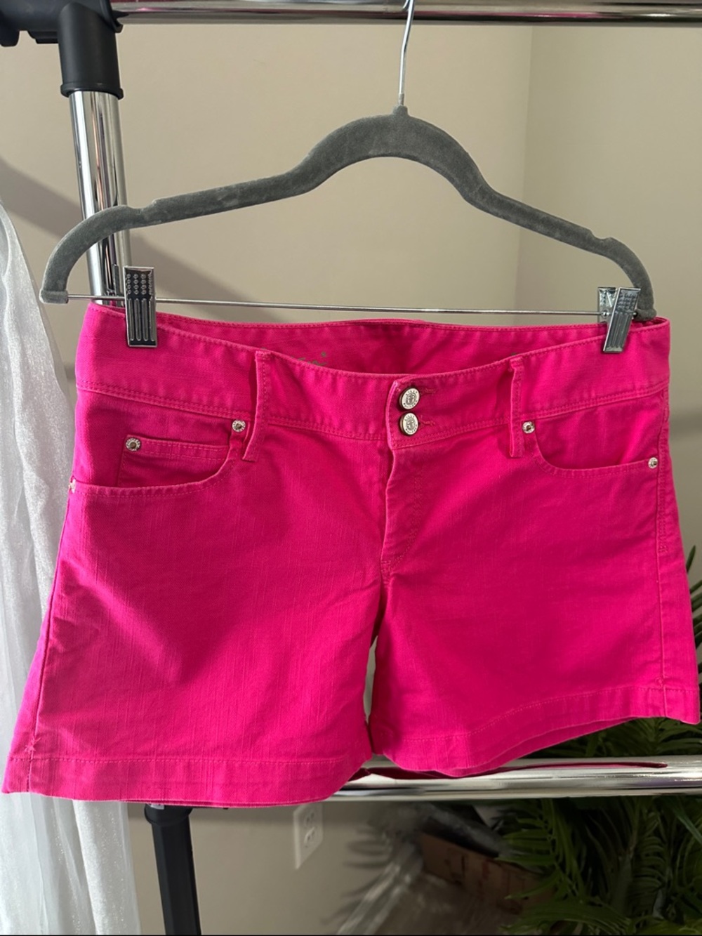 Lilly Pulitzer Bright Pink Jean Shorts - Picture 2 of 6
